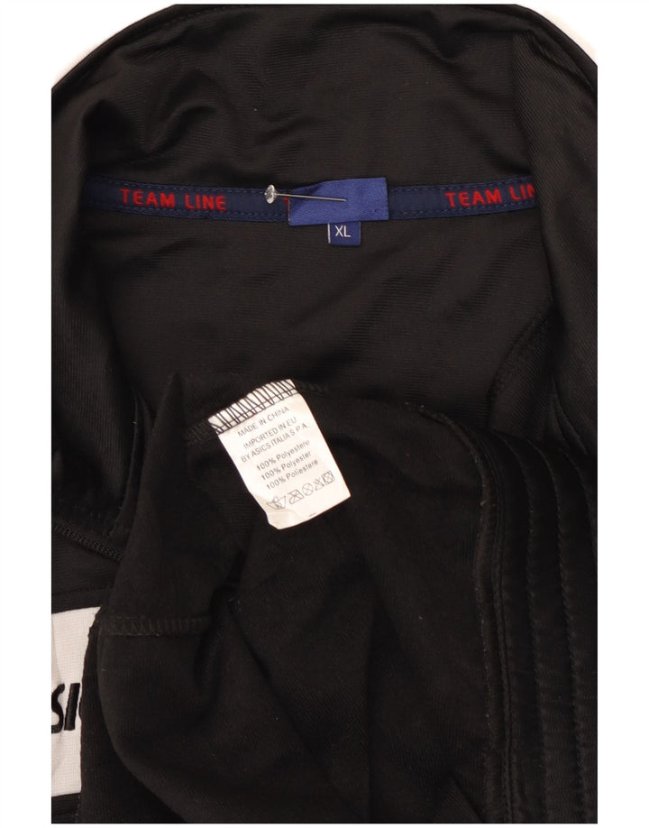 Asics Veste de Survêtement Graphique Homme XL Noir Colorblock Polyester