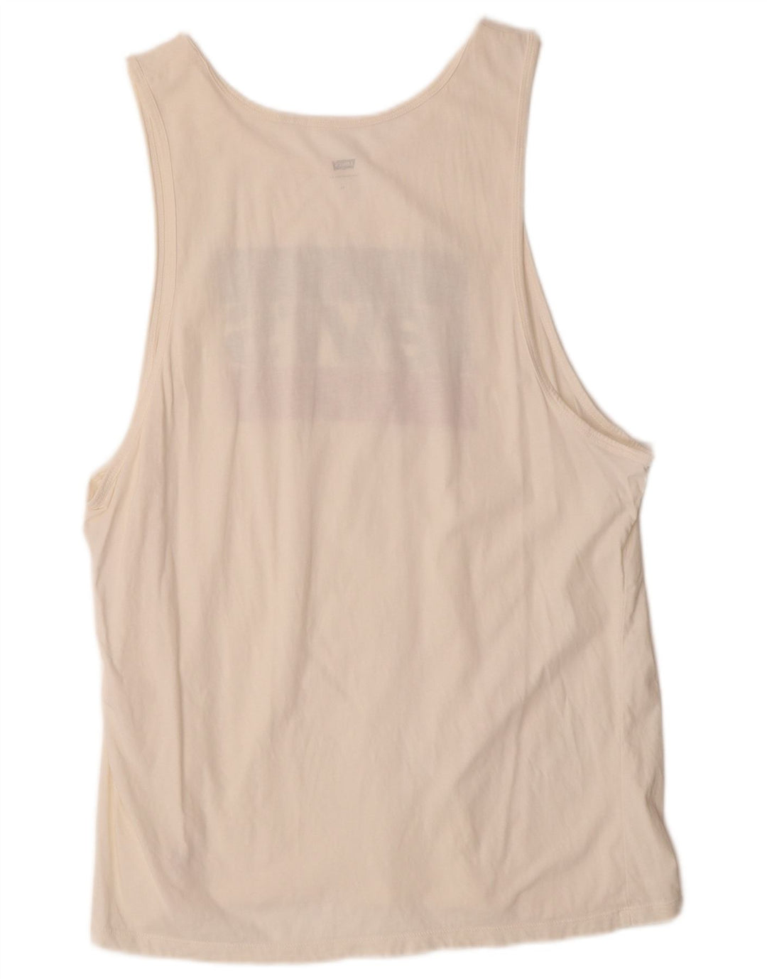 LEVI'S Mens Graphic Vest Top XL Off White