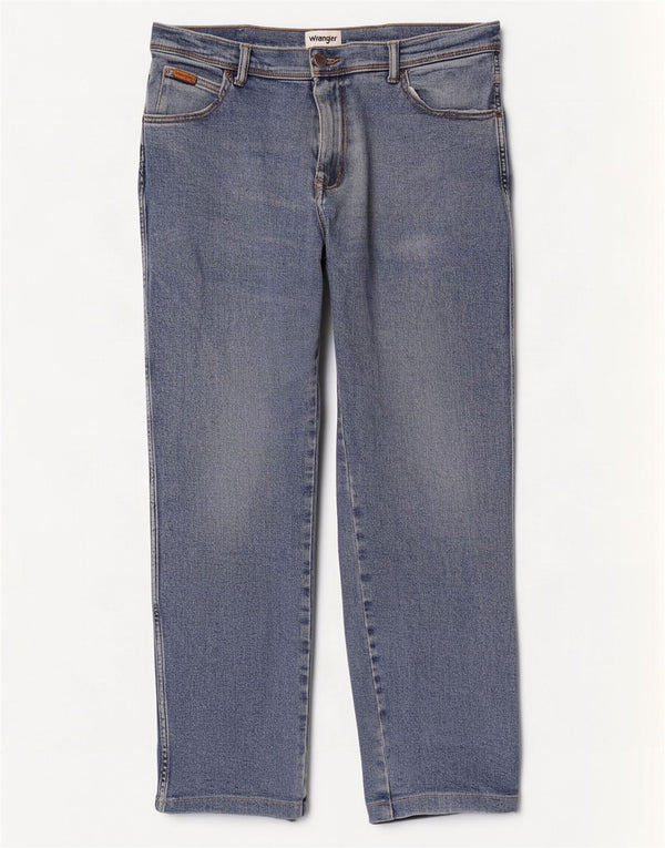 Wrangler Jean droit homme W36 L32 bleu coton