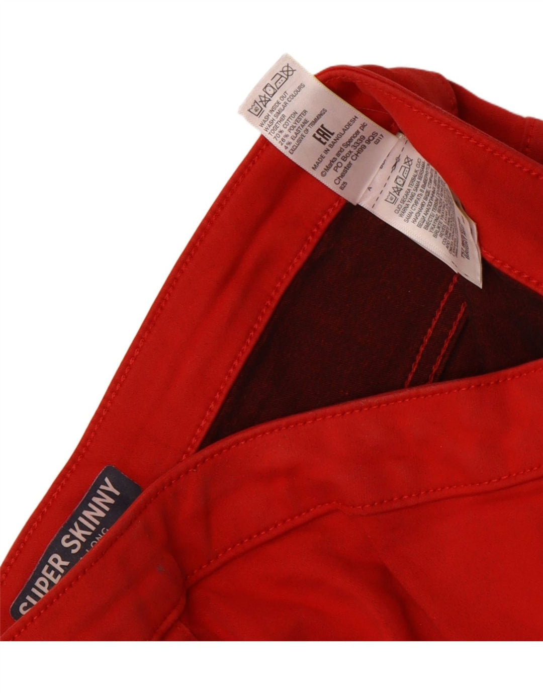 Marks & Spencer Pantalon décontracté pour femme UK 14 Medium W30 L31 Rouge