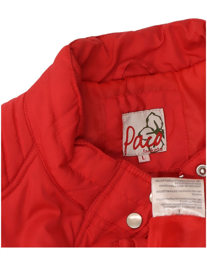 Paco Femme Gilet Rembourré UK 16 Grand Rouge Polyester