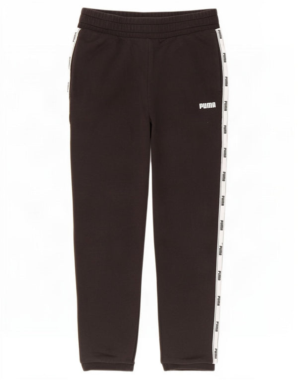 Puma Pantalon de survêtement graphique pour homme en coton color block Small Noir