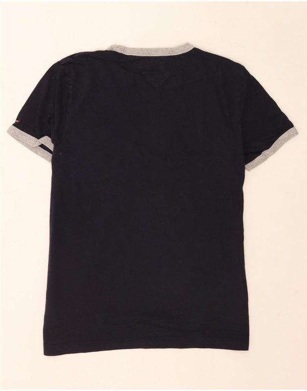 Tommy Hilfiger T-Shirt Graphique Homme Bleu Marine Moyen Coton
