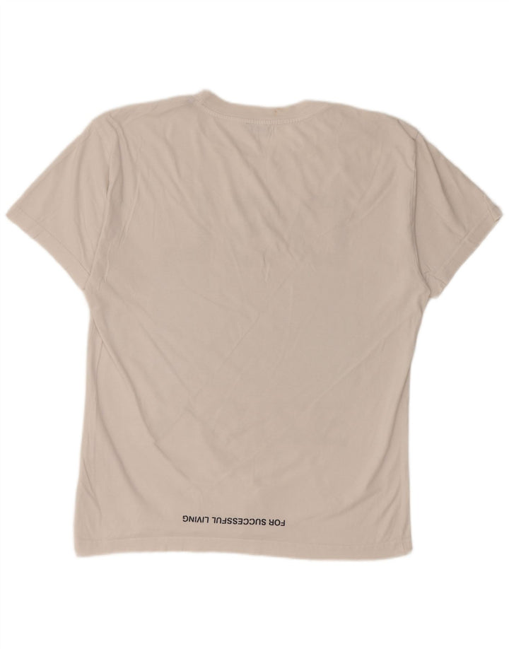 DIESEL T-Shirt Graphique Homme Blanc Moyen Coton