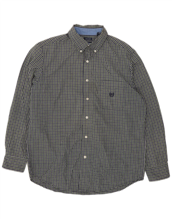 Chaps Chemise Coupe Classique Homme Vert Moyen Vichy Coton