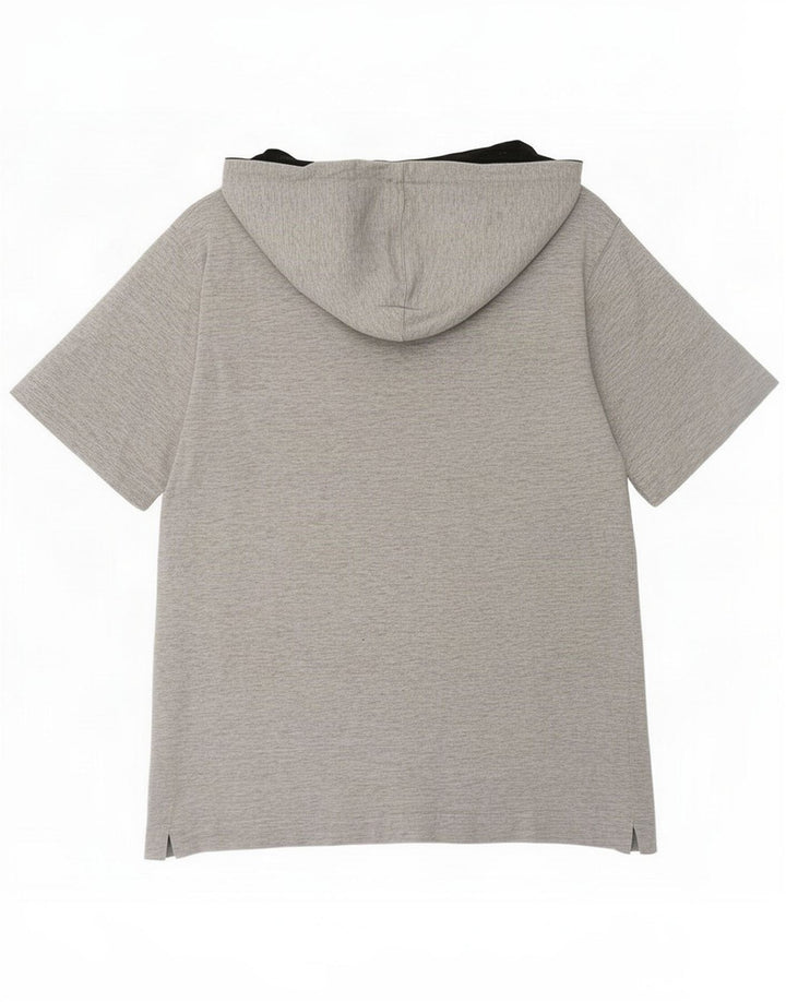 T-shirt à capuche Asics pour hommes petit gris