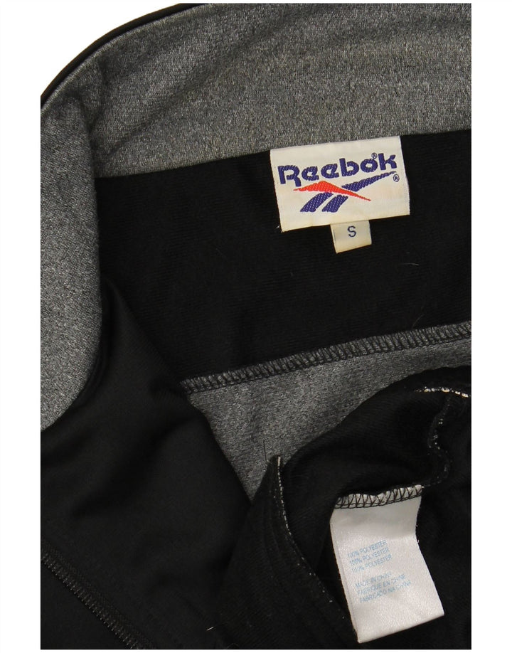 REEBOK Veste de survêtement graphique coupe ample pour hommes, petit, noir, colour block