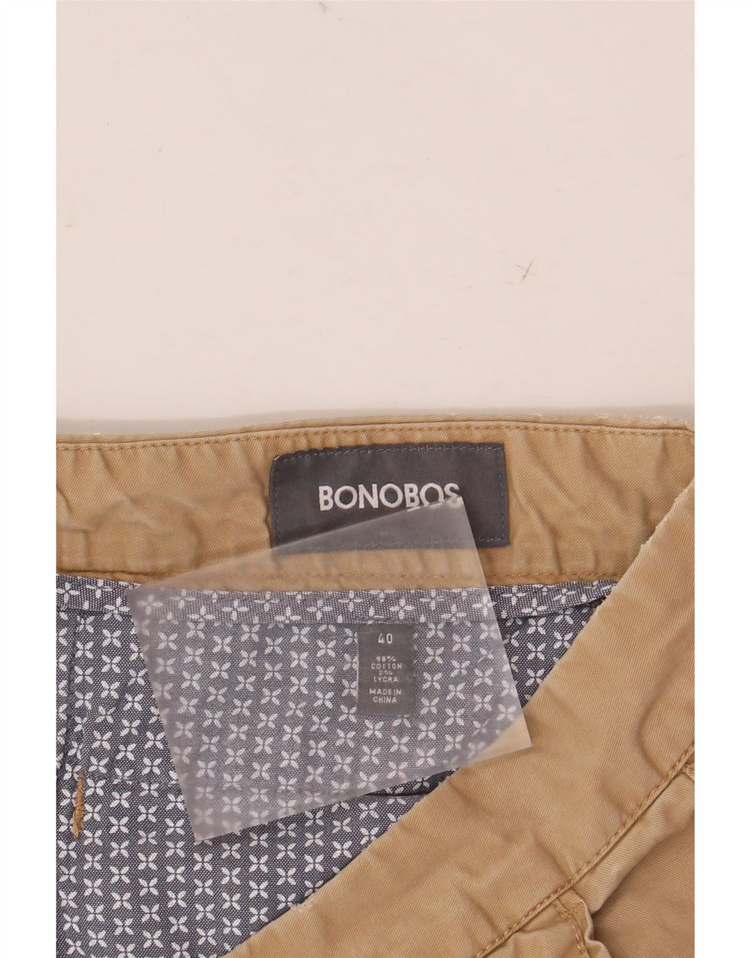 BONOBOS Short Chino Homme W40 XL Coton Beige