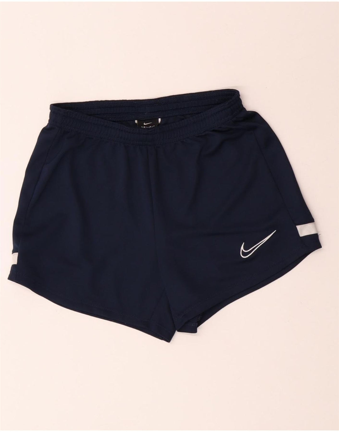 NIKE Short de sport Dri Fit pour femme UK 4 XS Bleu marine
