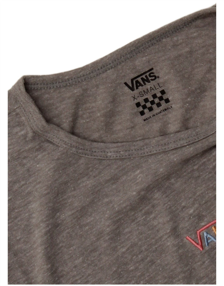 VANS T-Shirt Femme UK 4 XS Gris Moucheté