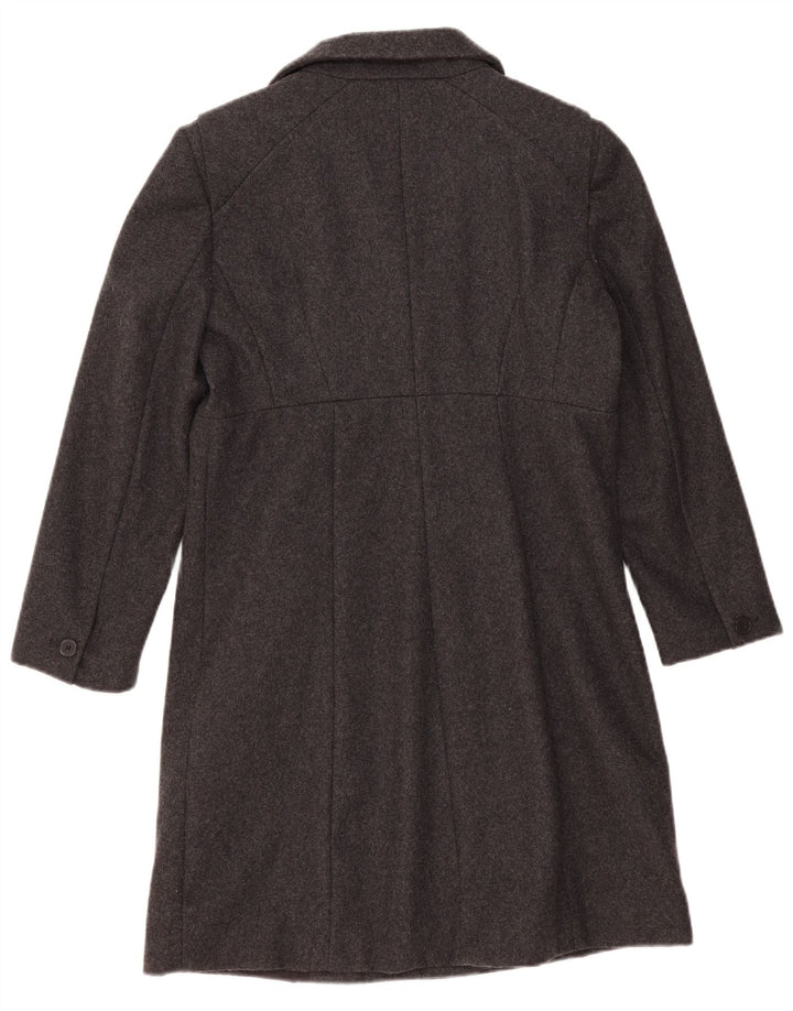 Zara Womens Double Breasted Coat UK 16 Large Gris Laine