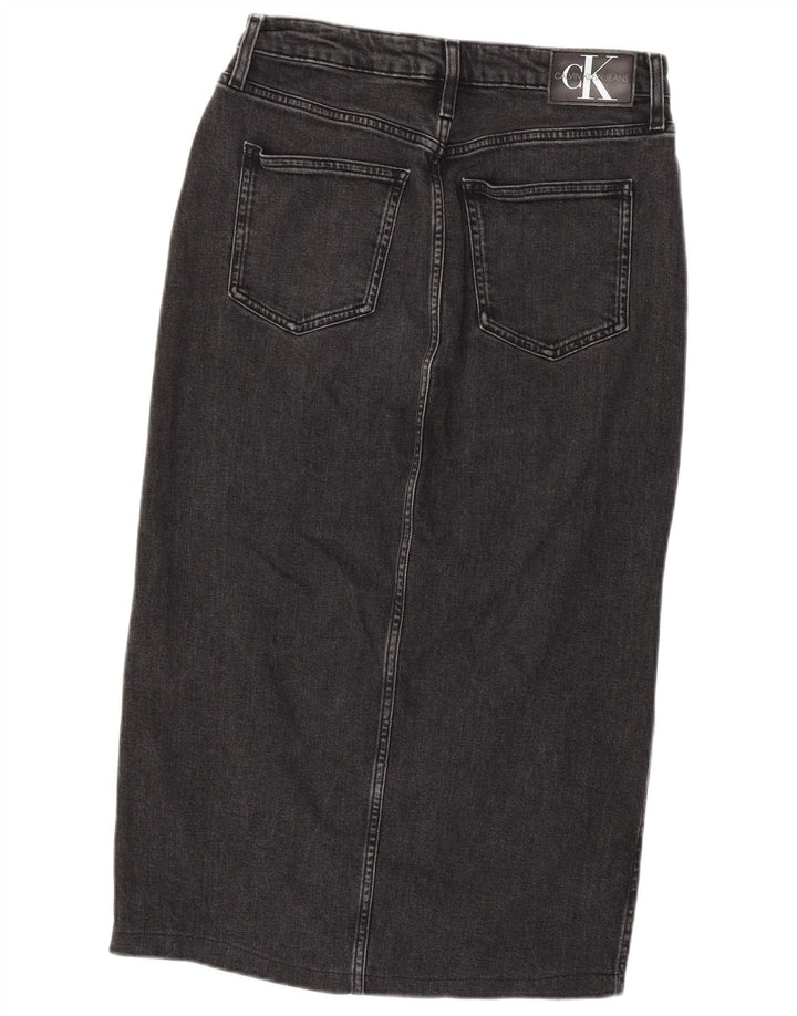 Calvin Klein Jupe en Jean W30 Femme Gris Moyen Coton