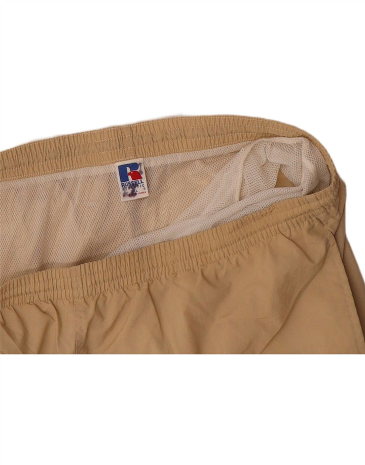 RUSSELL ATHLETIC Mens Sport Shorts 2XL  Beige Vintage Russell Athletic and Second-Hand Russell Athletic from Messina Hembry 