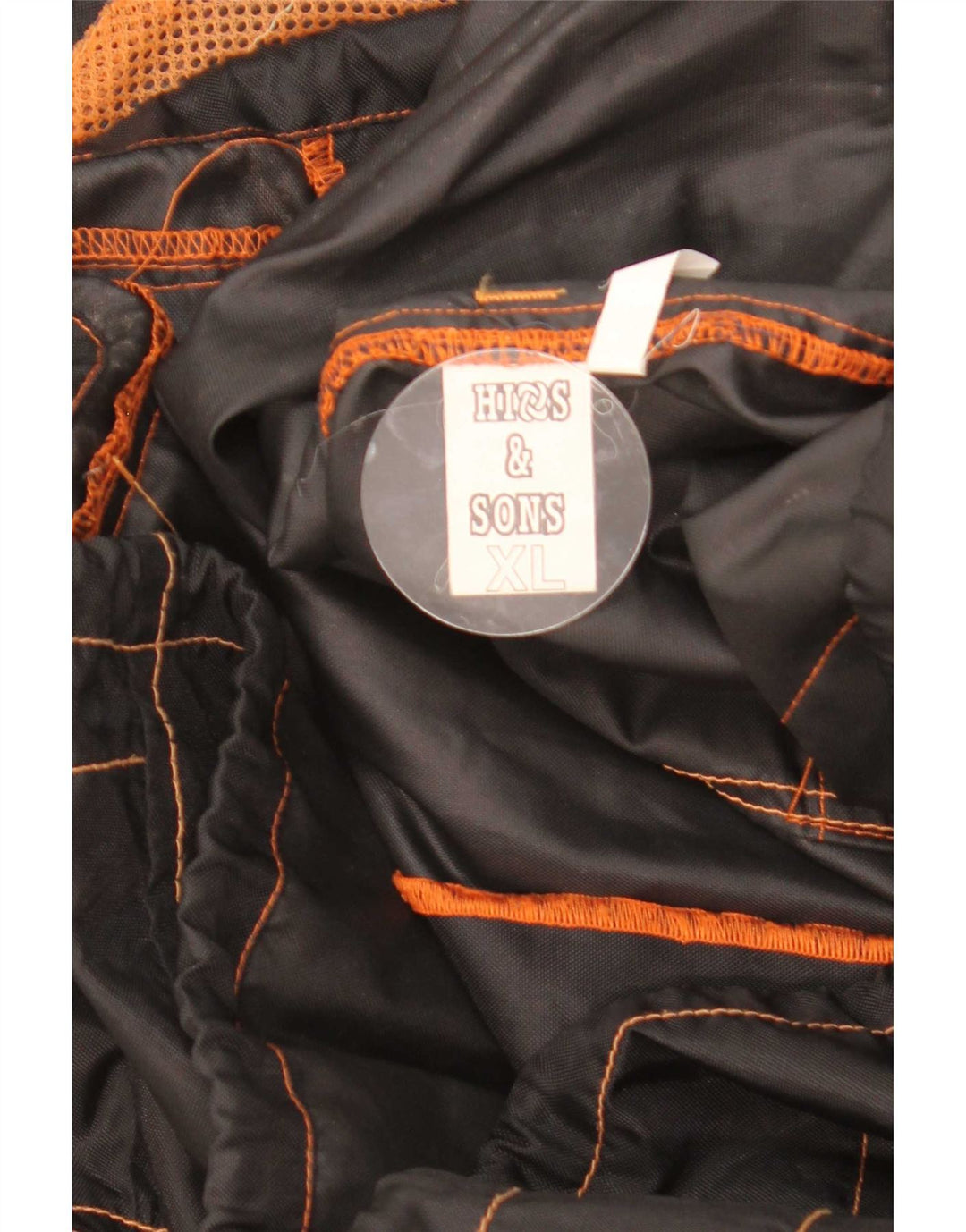 vintage Veste de pluie homme UK 42 XL Noir Colourblock Nylon
