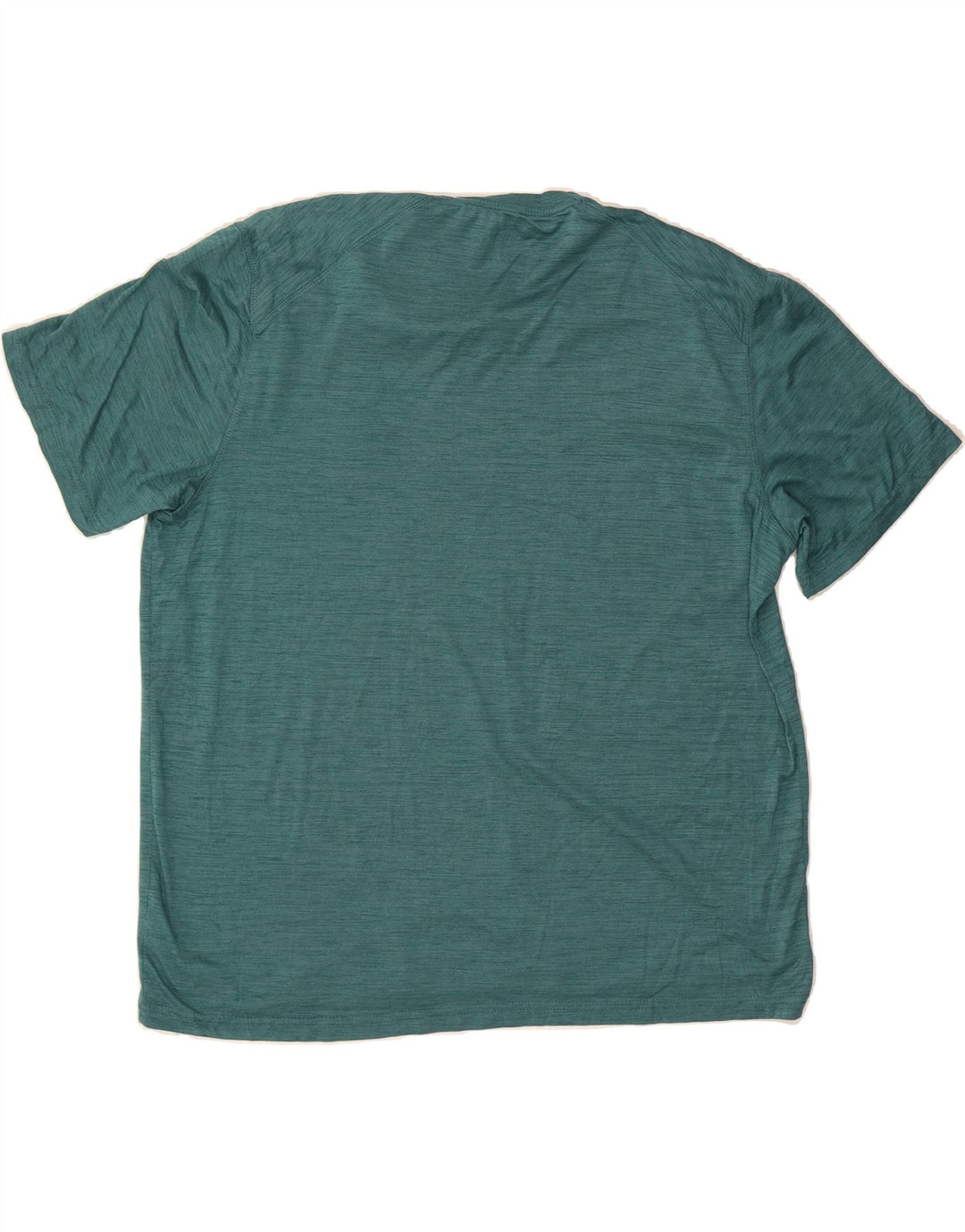 EDDIE BAUER Mens T-Shirt Top Large Blue Flecked Polyester Vintage Eddie Bauer and Second-Hand Eddie Bauer from Messina Hembry 