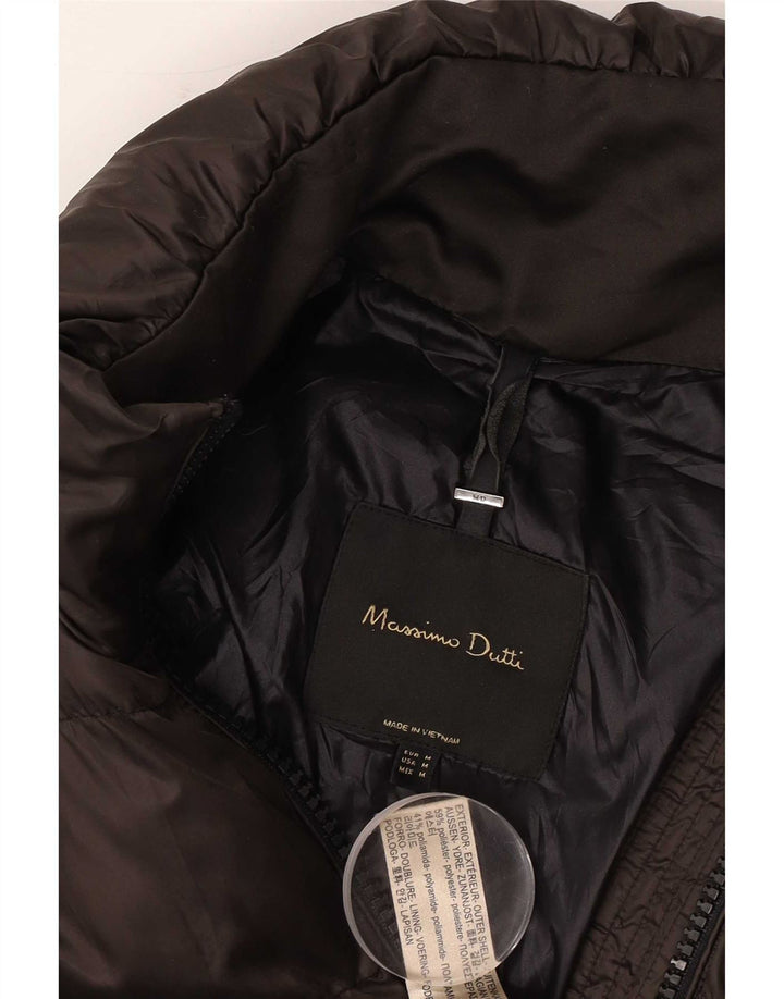 Massimo Dutti Manteau rembourré pour femme UK 44 Polyester Marron moyen
