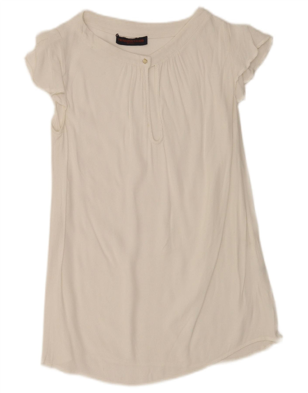 Trussardi Jeans Haut Chemisier Long Femme IT 38 XS Blanc