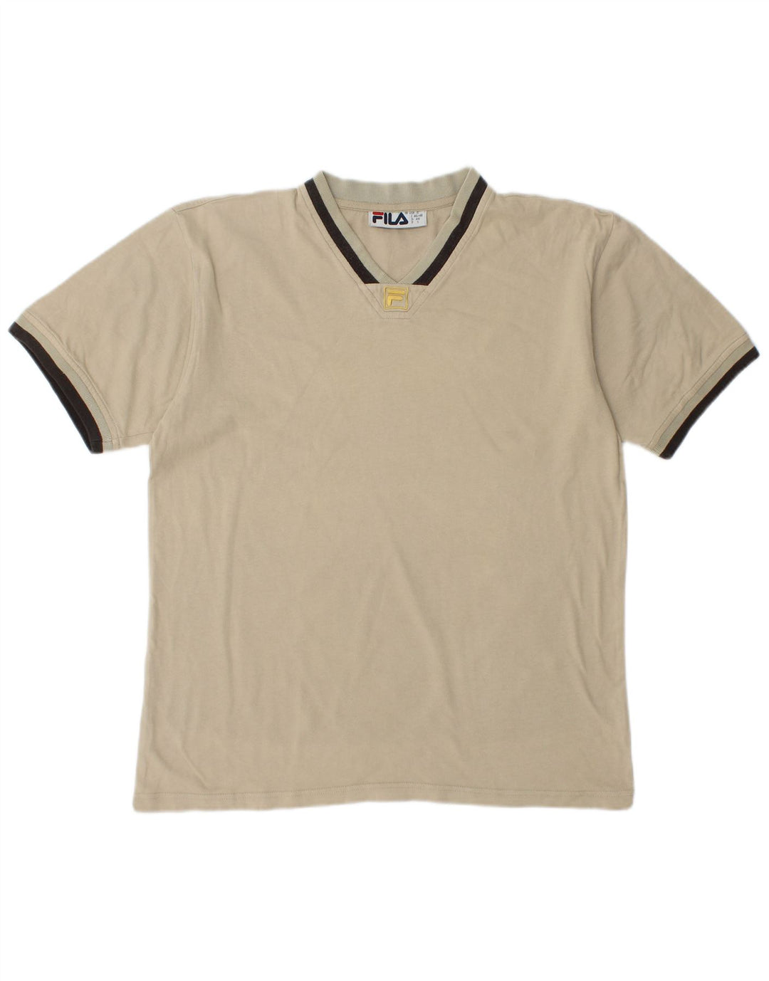 FILA T-Shirt Homme Haut Petit Coton Beige