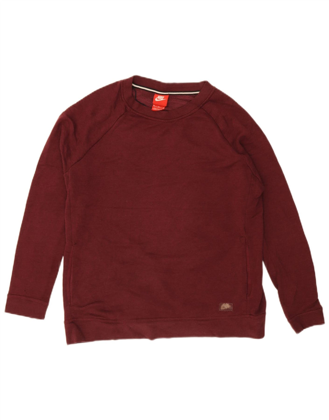 Nike Sweat-shirt pour femme UK 14 en coton bordeaux moyen