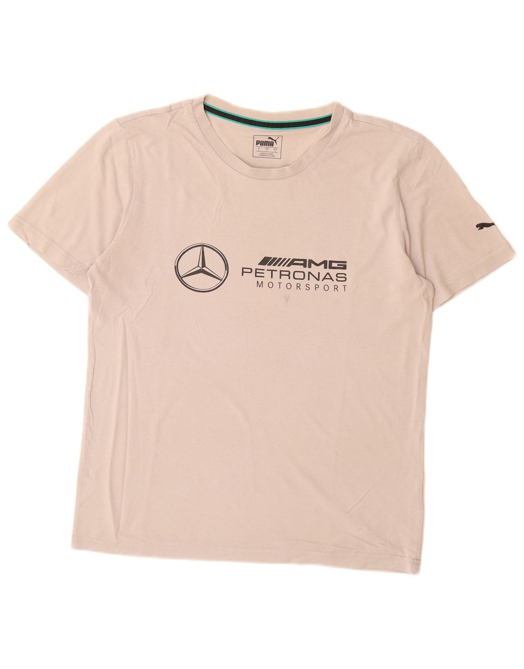 PUMA T-Shirt Graphique Homme Petit Gris Coton