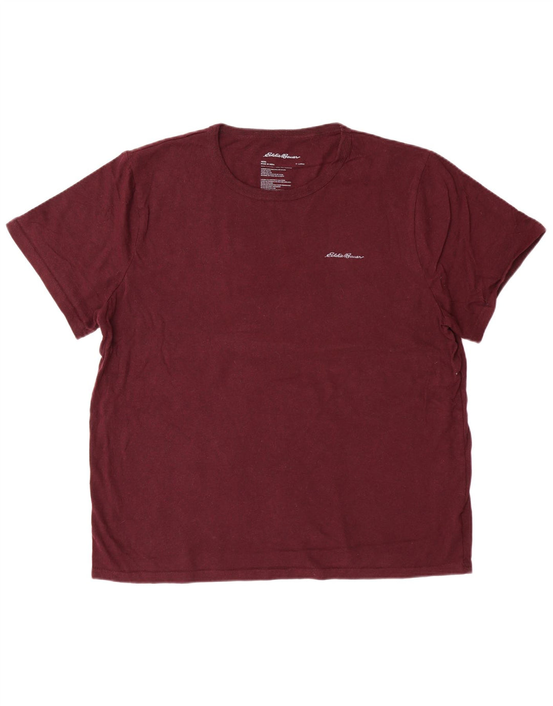 Eddie Bauer T-Shirt Homme Top XL Coton Bordeaux