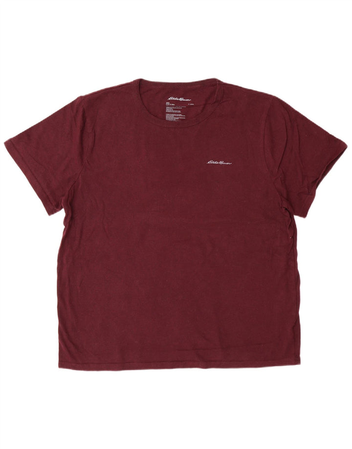 Eddie Bauer T-Shirt Homme Top XL Coton Bordeaux