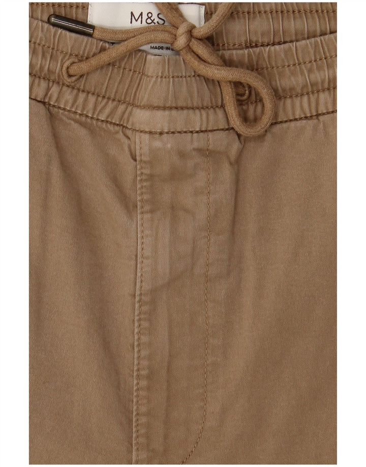 Marks & Spencer Pantalon chino droit coupe droite pour homme Petit en coton marron