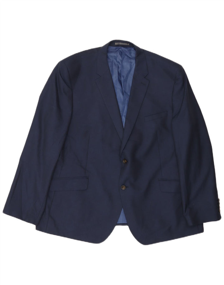 MARKS & SPENCER Veste Blazer 2 Boutons Homme UK 50 3XL Bleu Marine Polyester