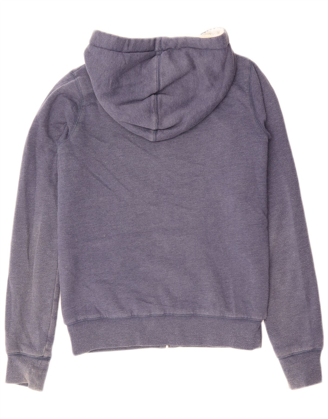 ANIMAL Pull à capuche zippé graphique pour femme UK 8 Small Bleu marine