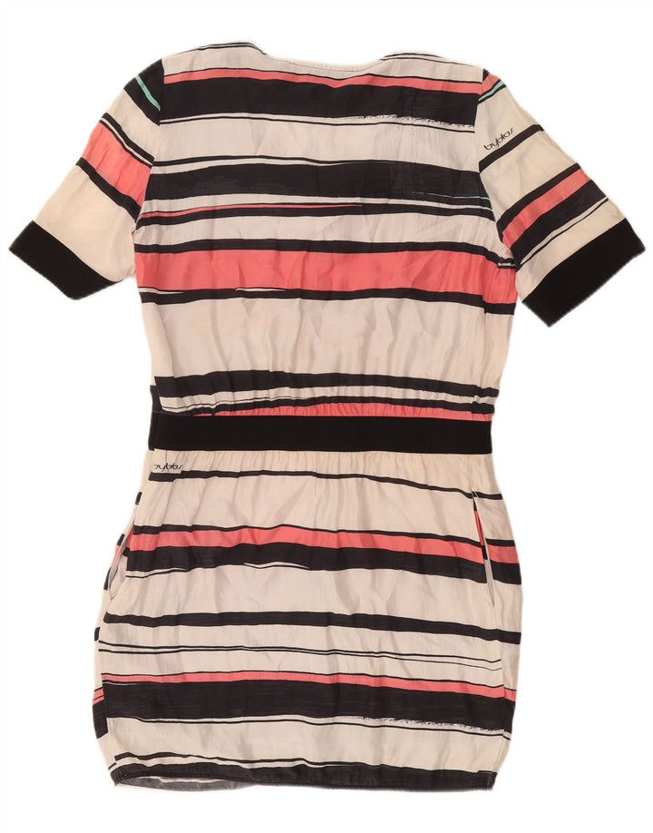 Byblos Femme Robe Fourreau IT 40 Petite Soie Rayée Multicolore