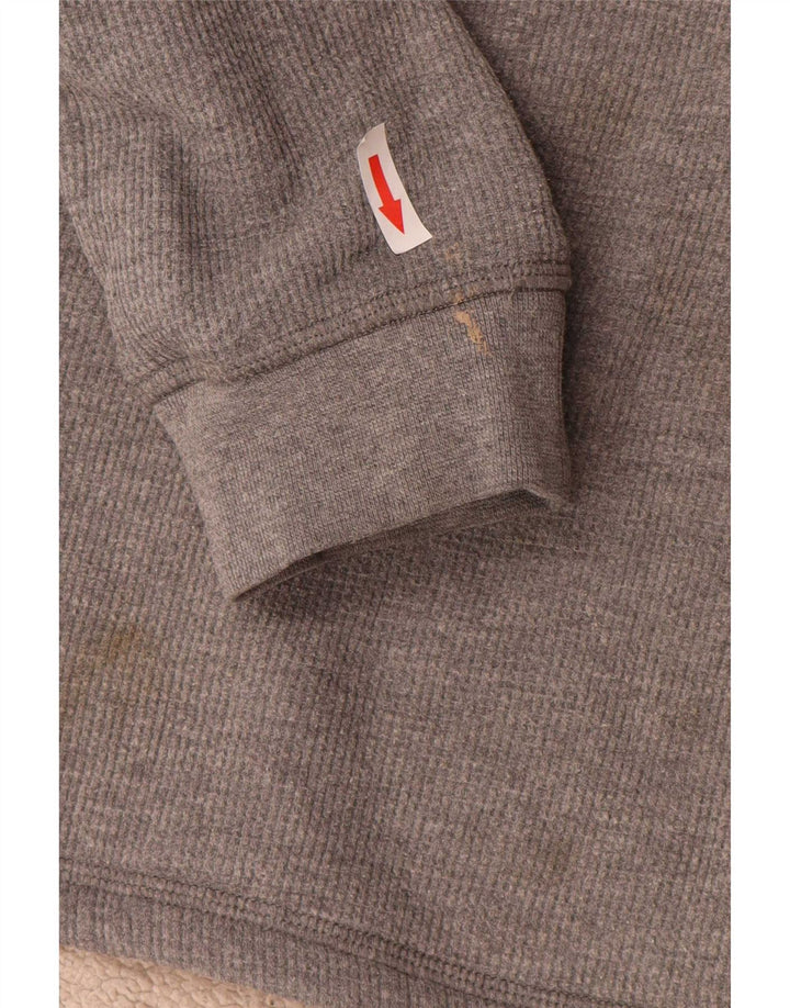 Lee Sweat-shirt à col boutonné pour homme Petit gris Coton