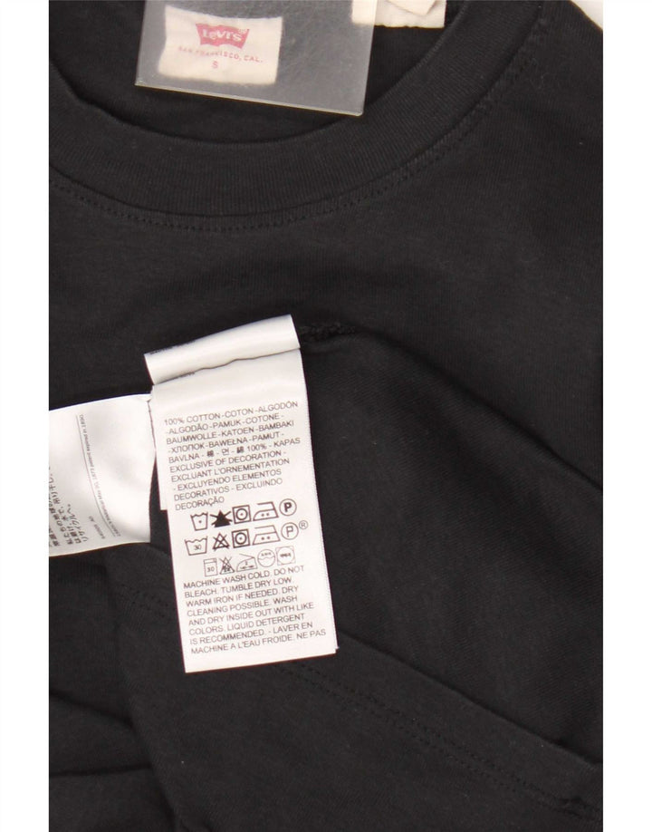 Levi's Top à manches longues pour femme UK 10 Small Noir Coton