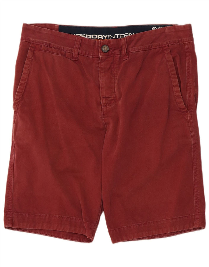 Superdry Short Chino Homme Petit W32 Marron Coton
