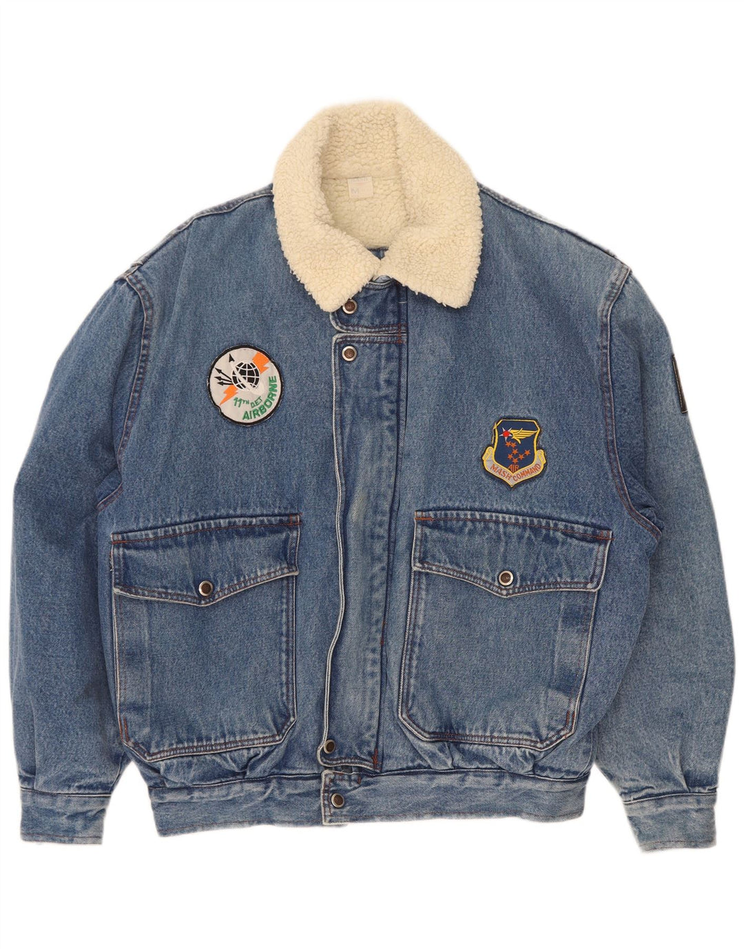 Mash Veste d'aviateur Sherpa Denim Flight pour homme IT 48/50 Bleu moyen