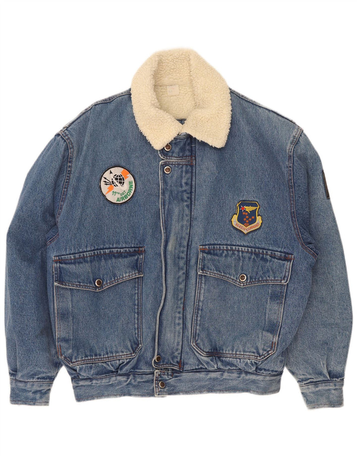 Mash Veste d'aviateur Sherpa Denim Flight pour homme IT 48/50 Bleu moyen
