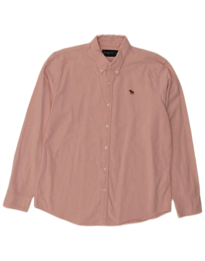 Abercrombie & Fitch Chemise Homme Large Rose Coton