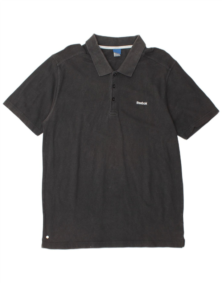 REEBOK Polo Homme Grand Noir Coton
