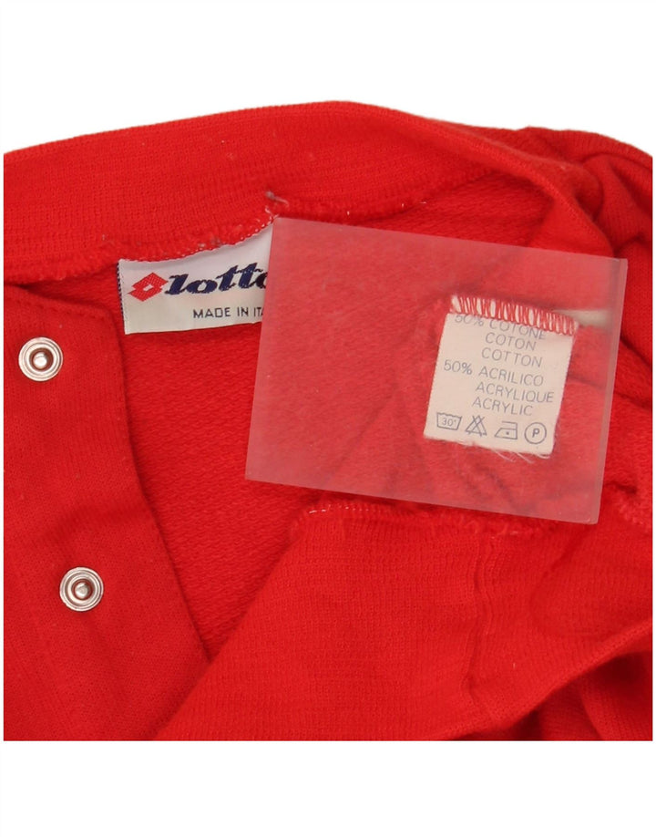 Lotto Pull à col boutonné pour homme Petit rouge en coton color block