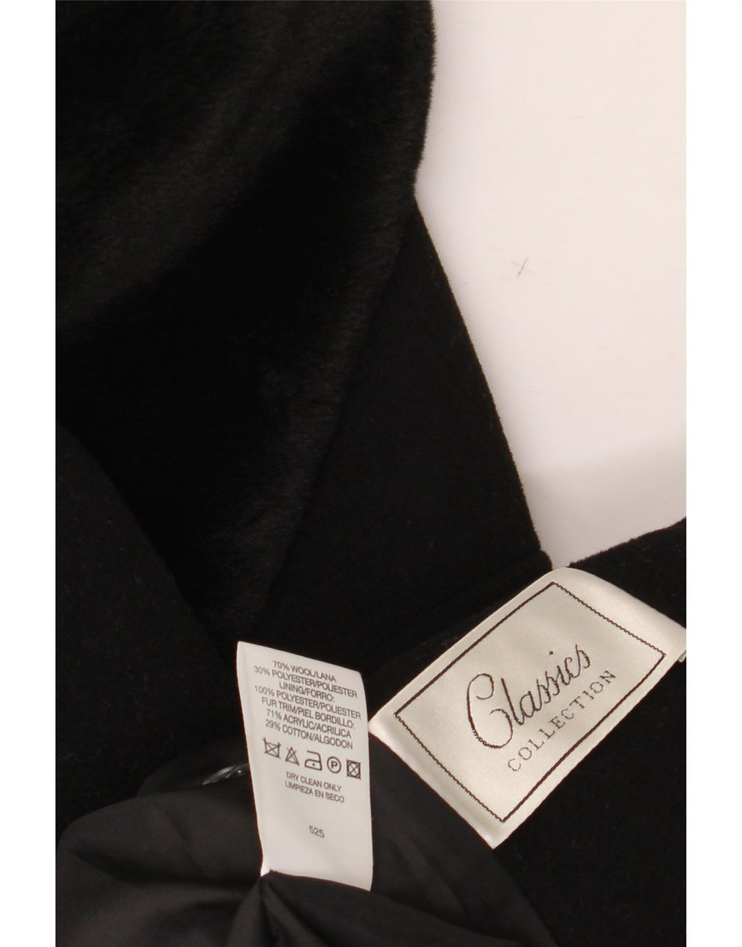 St. Bernard Manteau double boutonnage pour femme UK 14 Grande laine noire