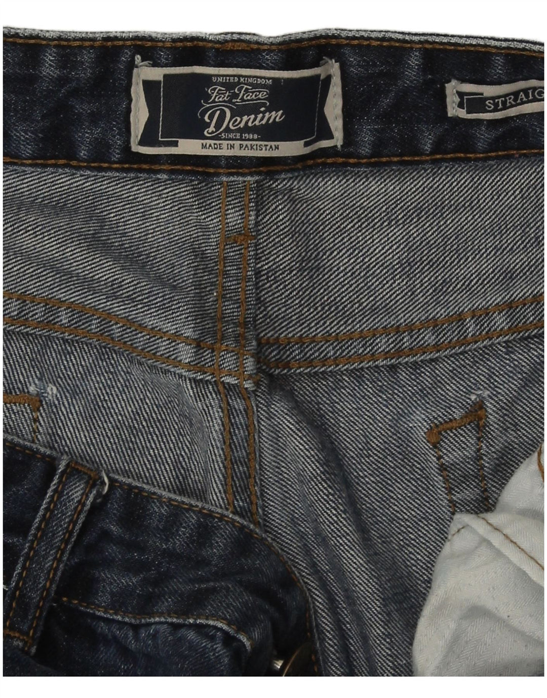 Fat Face Jean droit homme 34 L30 bleu marine