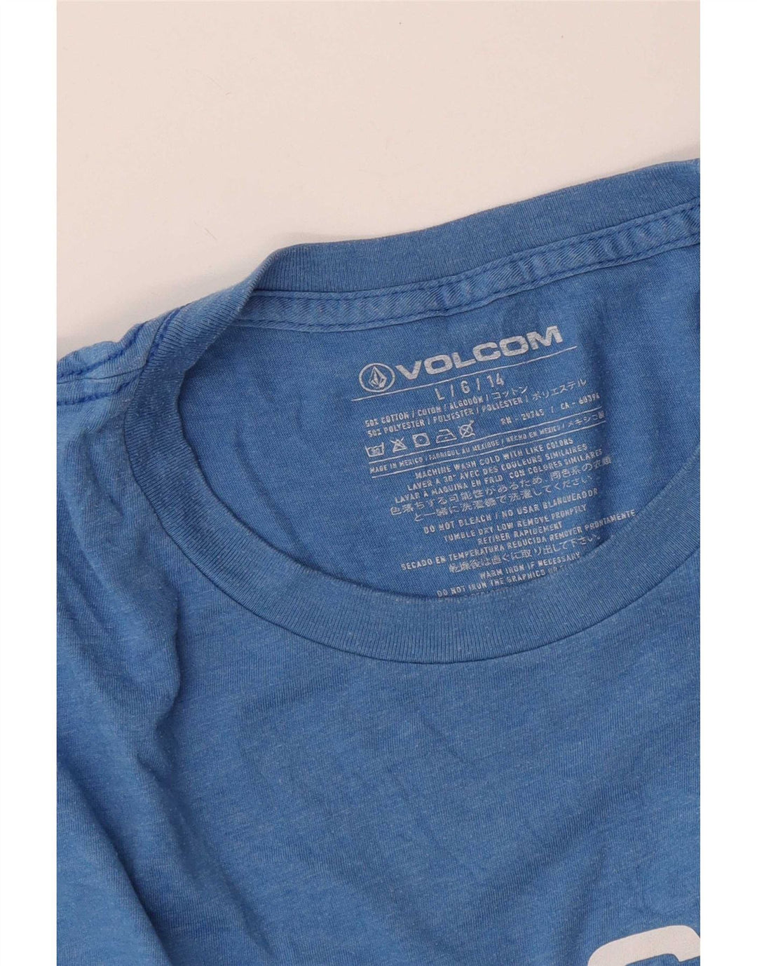 Volcom T-shirt graphique pour hommes, grand, bleu, coton