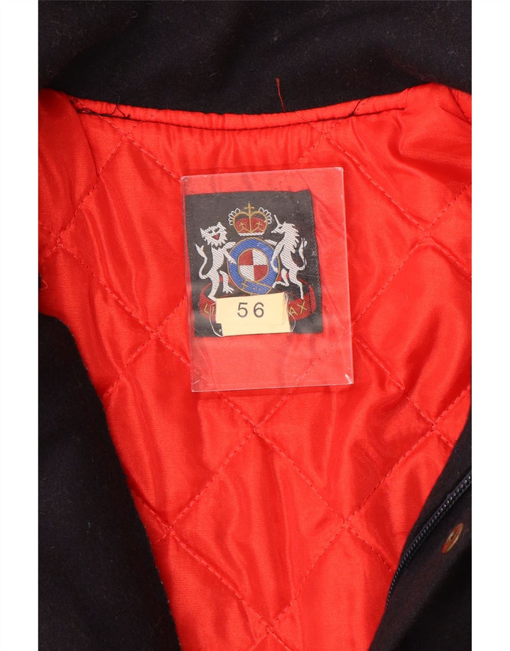 VINTAGE Manteau Coupe-Vent Homme IT 56 3XL Bleu Marine