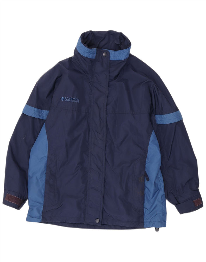 Columbia Veste de ski surdimensionnée pour femme UK 10 Small Bleu marine Colourblock