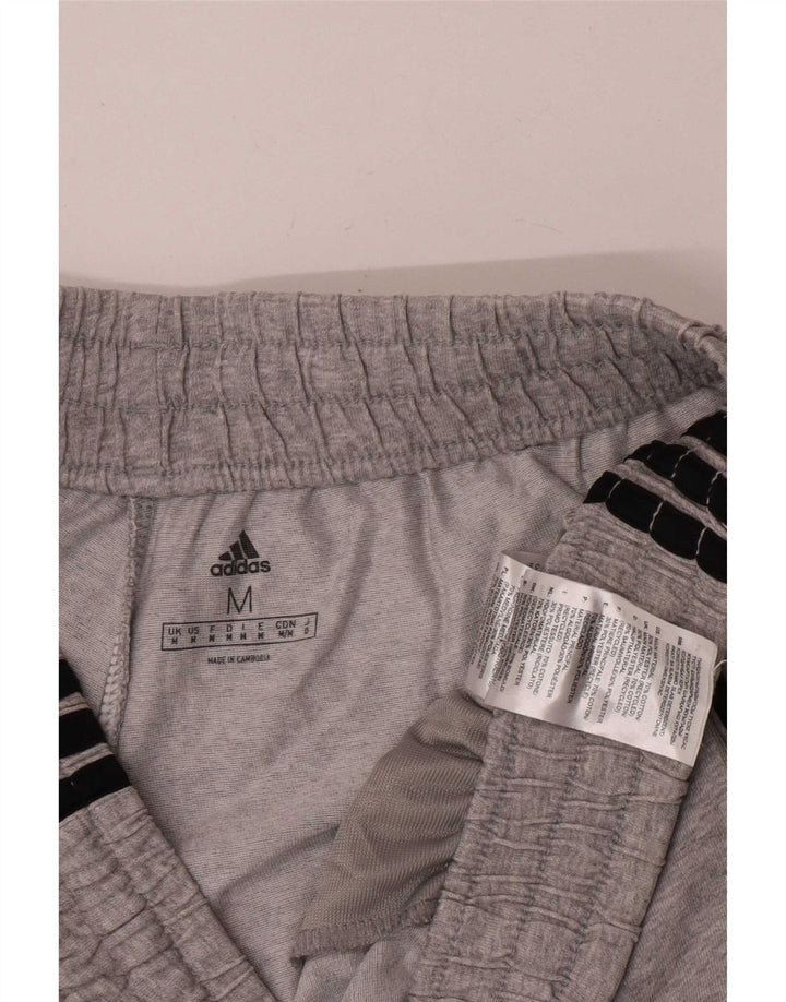 Adidas Short de Sport Homme Gris Moyen Coton