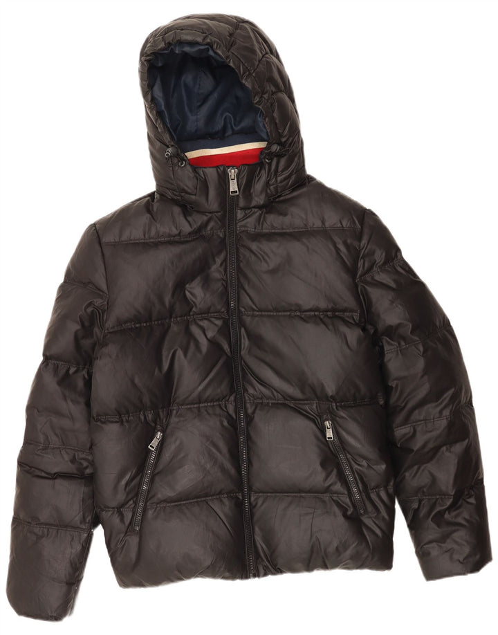 Guess Veste matelassée à capuche pour hommes UK 38 Medium Noir Polyester