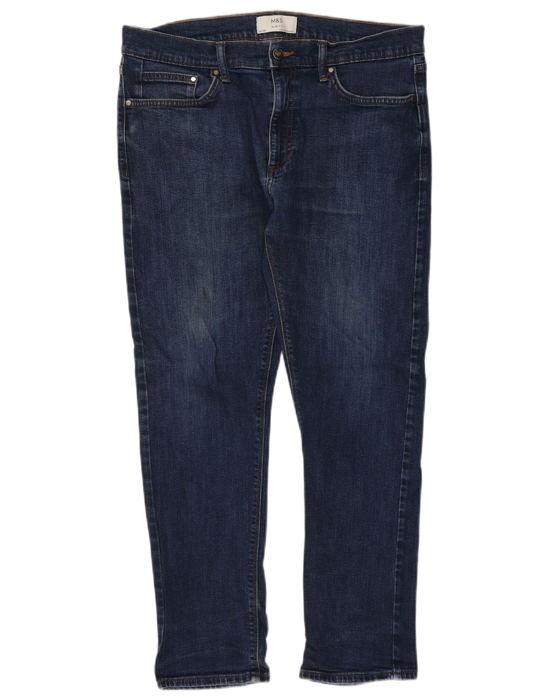 Marks & Spencer Jean Slim Homme W34 L29 Bleu Coton