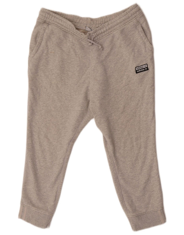 Adidas Femmes Capri Survêtement Pantalon Joggers UK 14 Grand Gris Coton