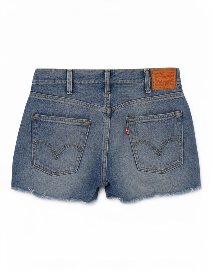 Levi's Short en Jean 501 Femme W28 Bleu Moyen Coton