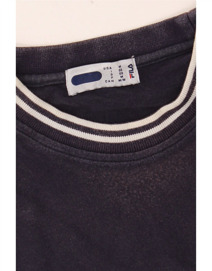 FILA T-Shirt Graphique Homme Top IT 50 Bleu Marine Moyen Coton
