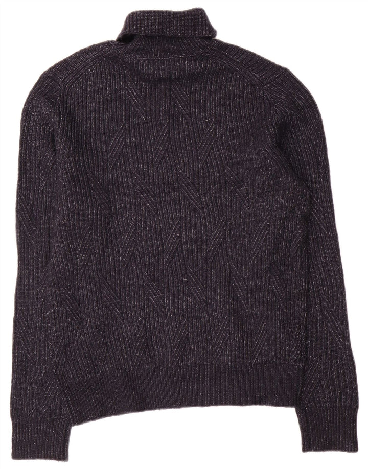 Marks & Spencer Pull col roulé pour homme en laine bleu marine Taille L